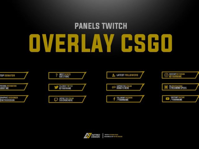 Free: Twitch Stream Overlay | Template Editable Photoshop | CSGO